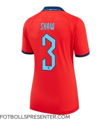 England Luke Shaw #3 Borta Matchtröja Dam VM 2022 Kortärmad